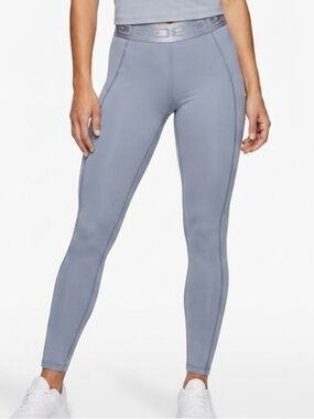 PINK ACTIVE High-Rise Sculpting Leggings in Dusty Blue with Tonal Waistband